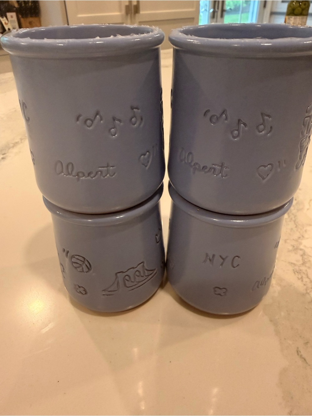 Limited edition La Fermiere terracotta yogurt pots NYC